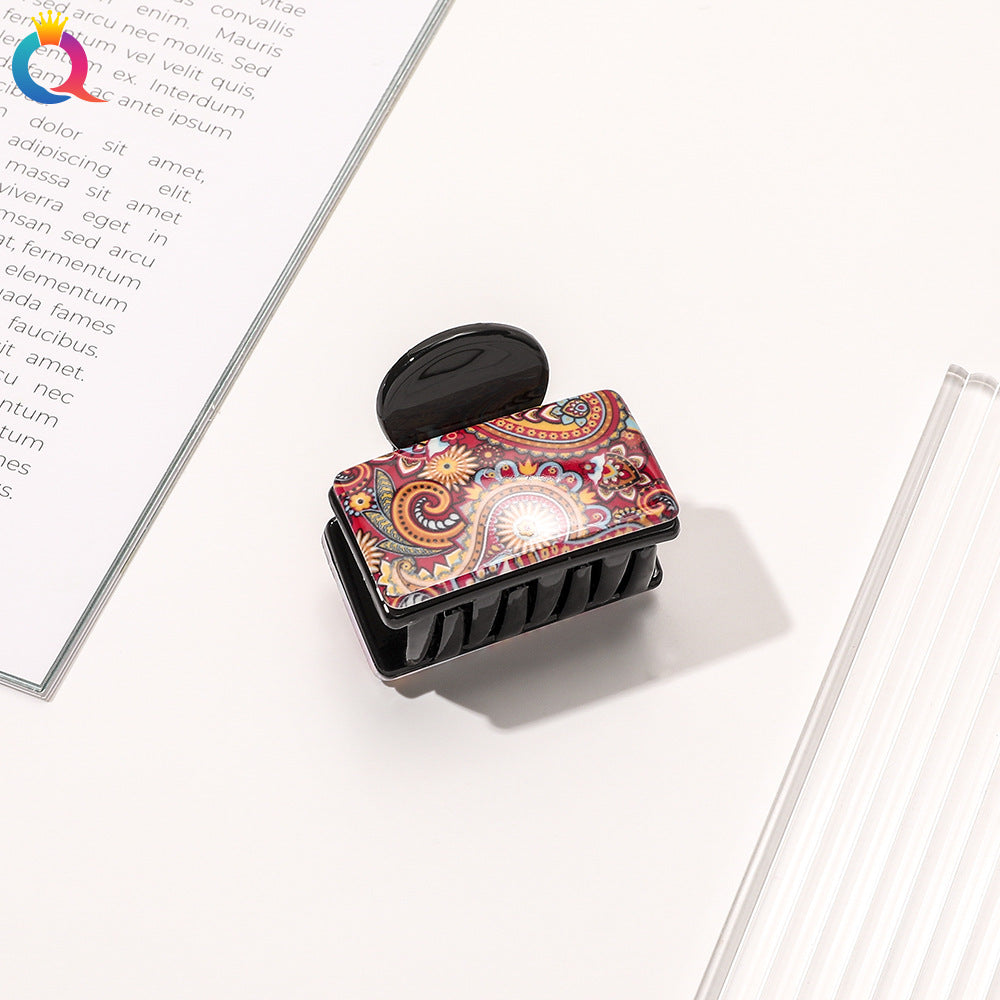 Wholesale Houndstooth Butterfly Cube Grab Clips